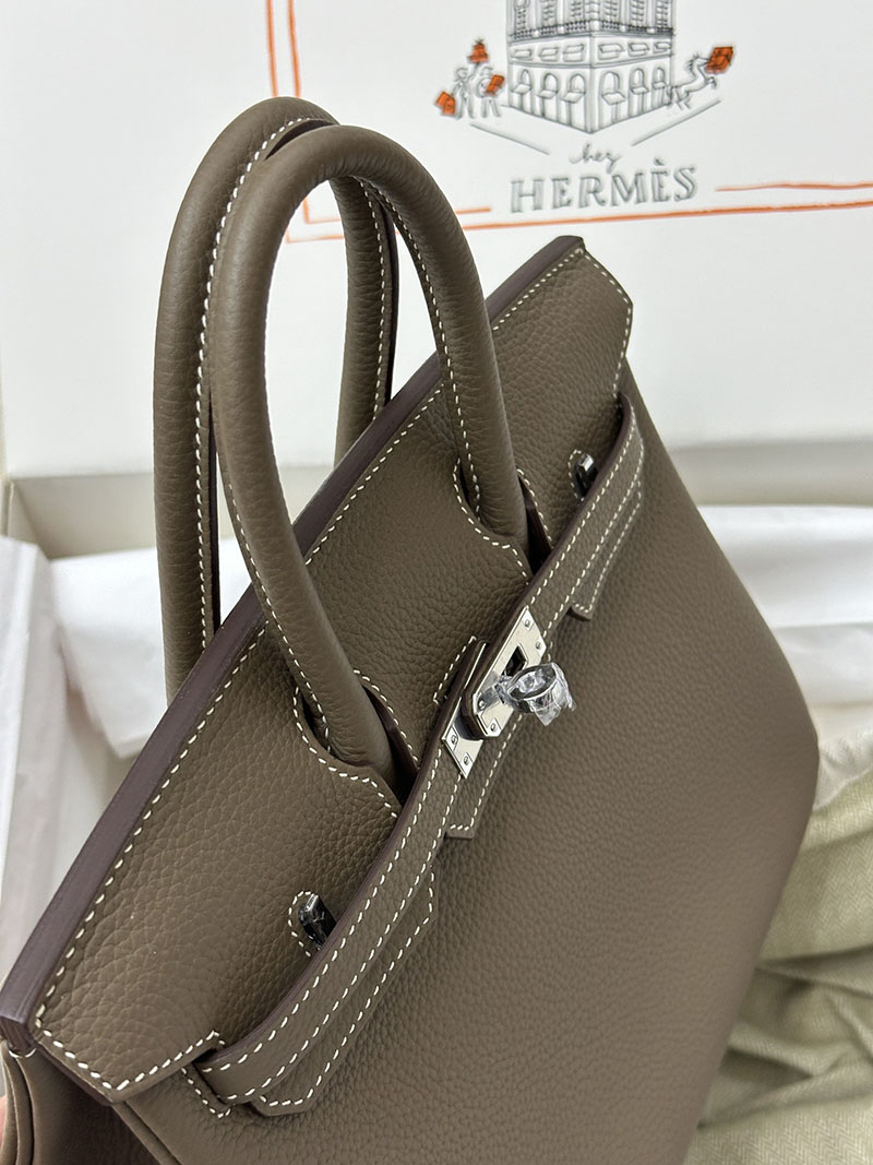 人気色 H品 エルメス バーキン25 エトゥープ トゴ シルバー金具 2517882 バーキン エトゥープ 25 定価 - 画像 (8)