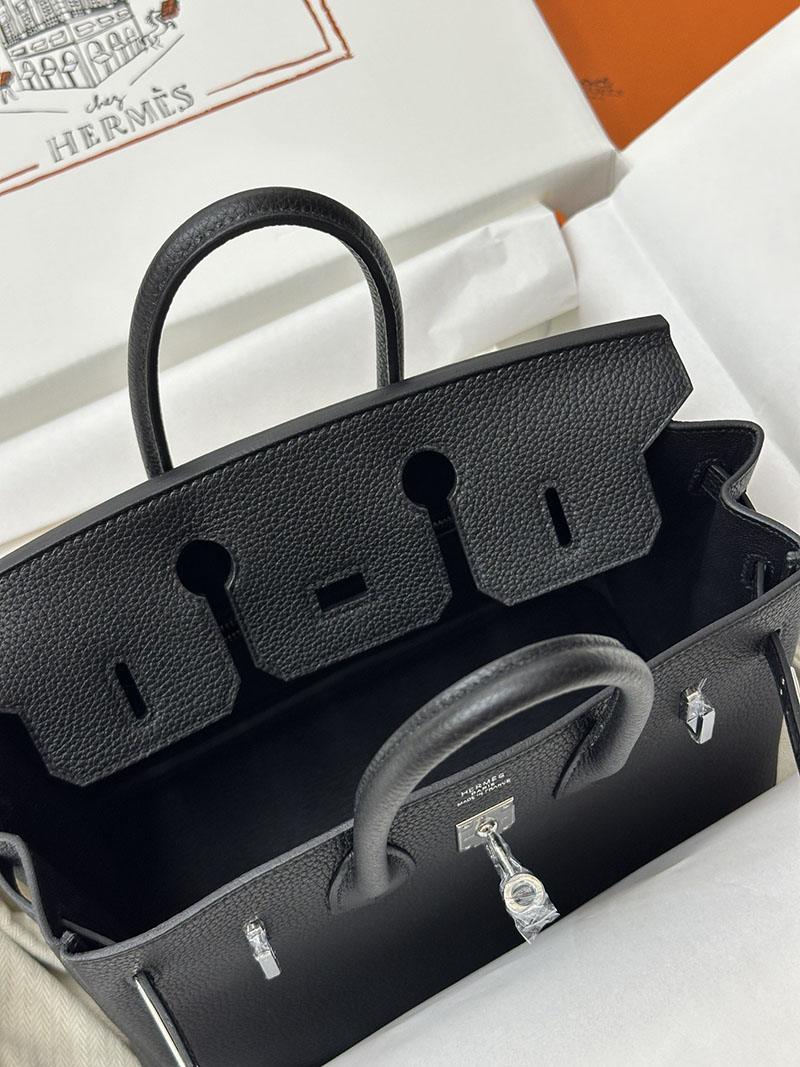 人気色 H品 エルメス バーキン25 黒 ブラック トゴ シルバー金具 2517885 バーキン25 黒 定価 - 画像 (2)
