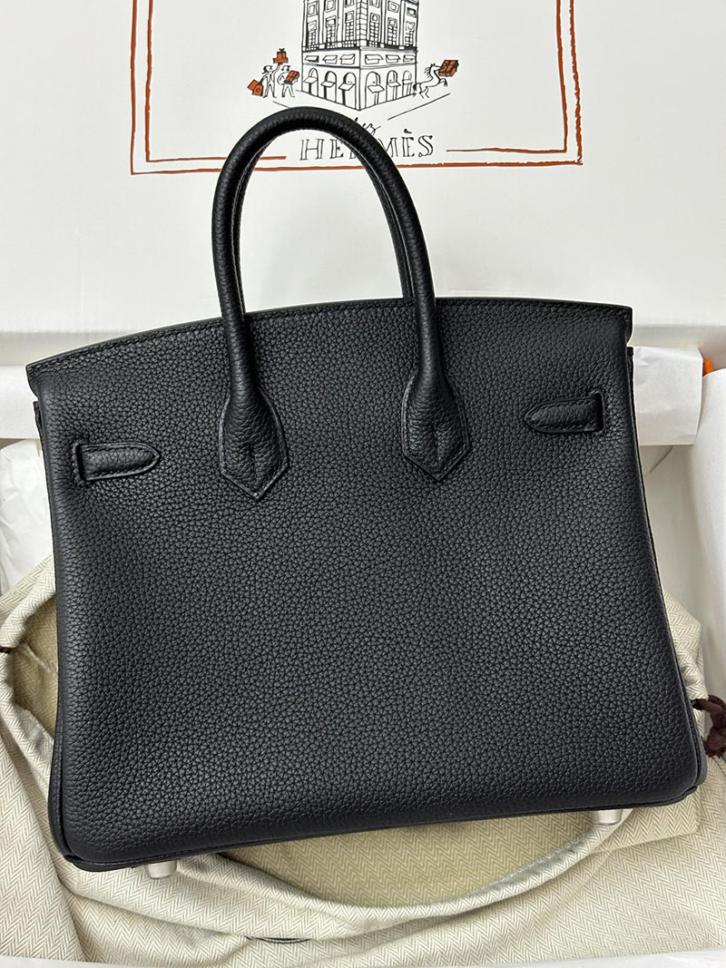 人気色 H品 エルメス バーキン25 黒 ブラック トゴ シルバー金具 2517885 バーキン25 黒 定価 - 画像 (10)