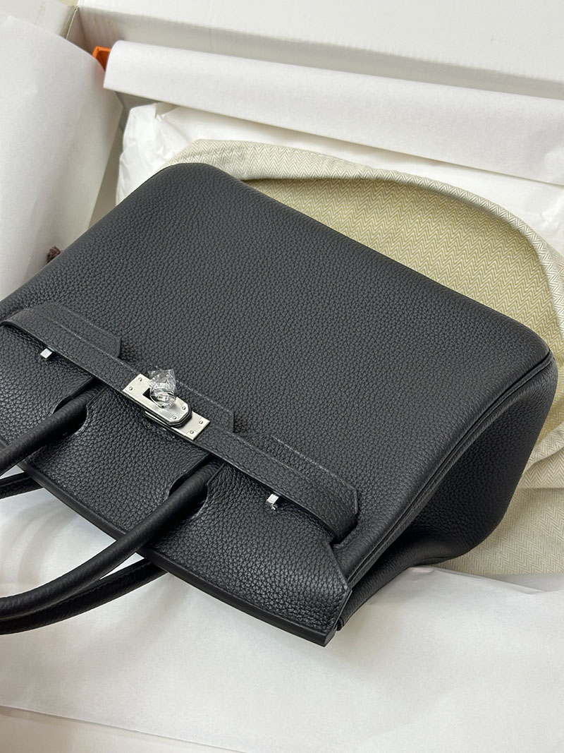 人気色 H品 エルメス バーキン25 黒 ブラック トゴ シルバー金具 2517885 バーキン25 黒 定価 - 画像 (8)