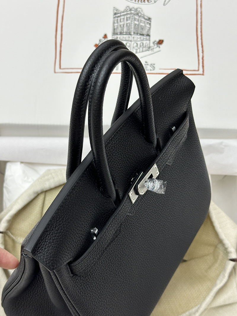 人気色 H品 エルメス バーキン25 黒 ブラック トゴ シルバー金具 2517885 バーキン25 黒 定価 - 画像 (7)