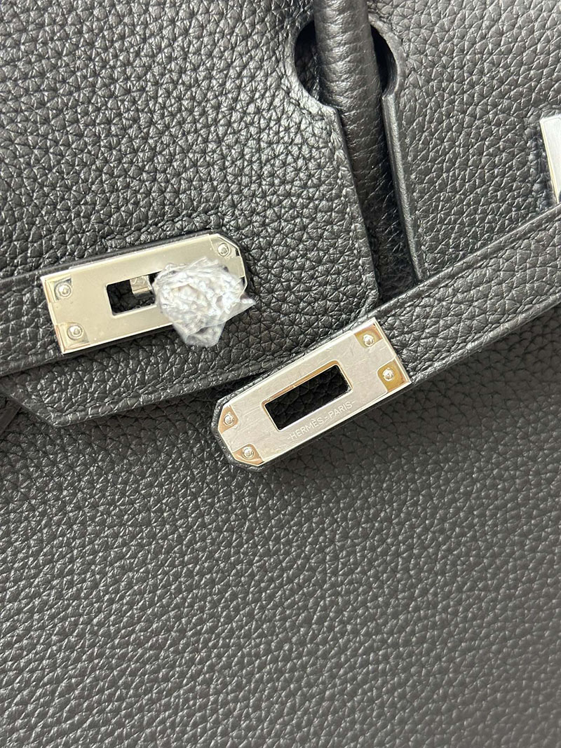 人気色 H品 エルメス バーキン25 黒 ブラック トゴ シルバー金具 2517885 バーキン25 黒 定価 - 画像 (5)