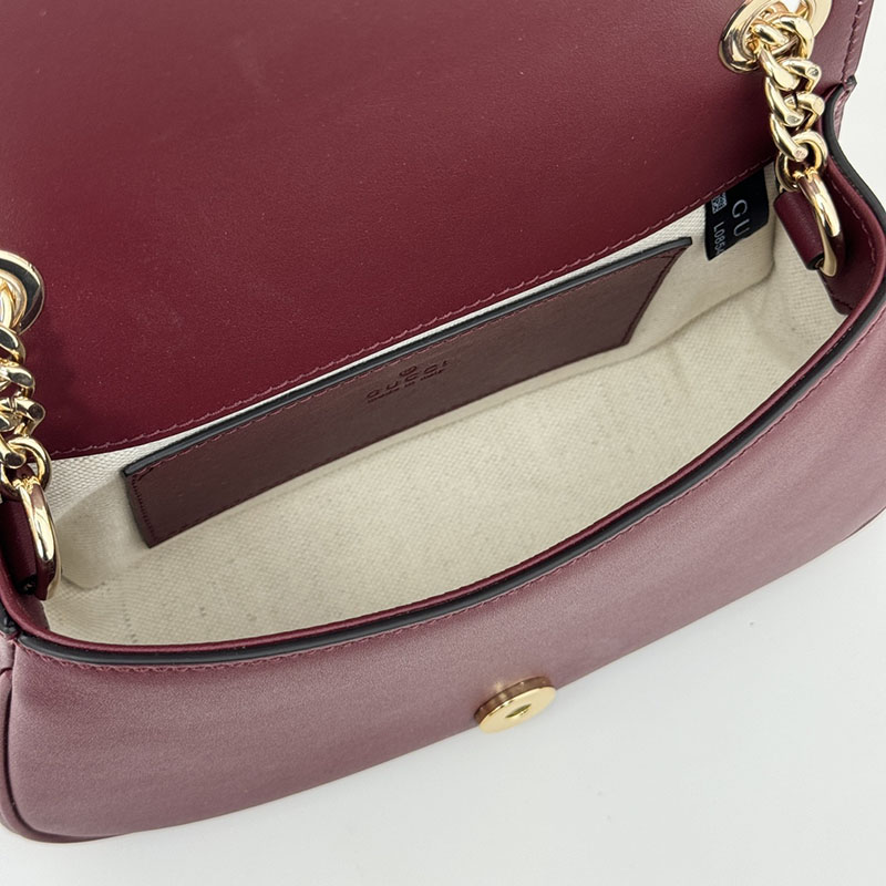 グッチ バッグ 人気 GUCCI ブロンディ ミニ ショルダーバッグ 815711 AAEEX 6207 ロッソ アンコーラ グッチ ブロンディ ショルダーバッグ - 画像 (2)