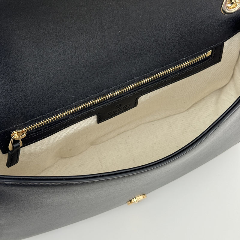 グッチ バッグ 人気 GUCCI ブロンディ スモール ショルダーバッグ 815715 AAEEX 1000 ブラック グッチ ブロンディ ショルダーバッグ - 画像 (2)