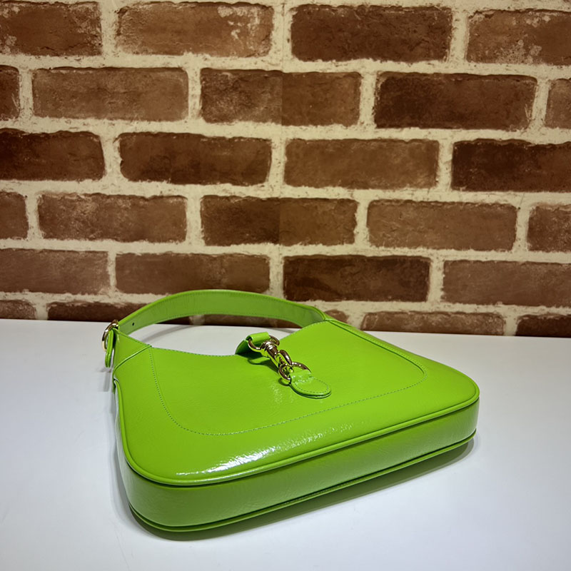 グッチ バッグ 人気 GUCCI ジャッキー スモール ショルダーバッグ 782849 AADHF 3542 ブライトグリーン 安い けど 高く見える バッグ - 画像 (7)
