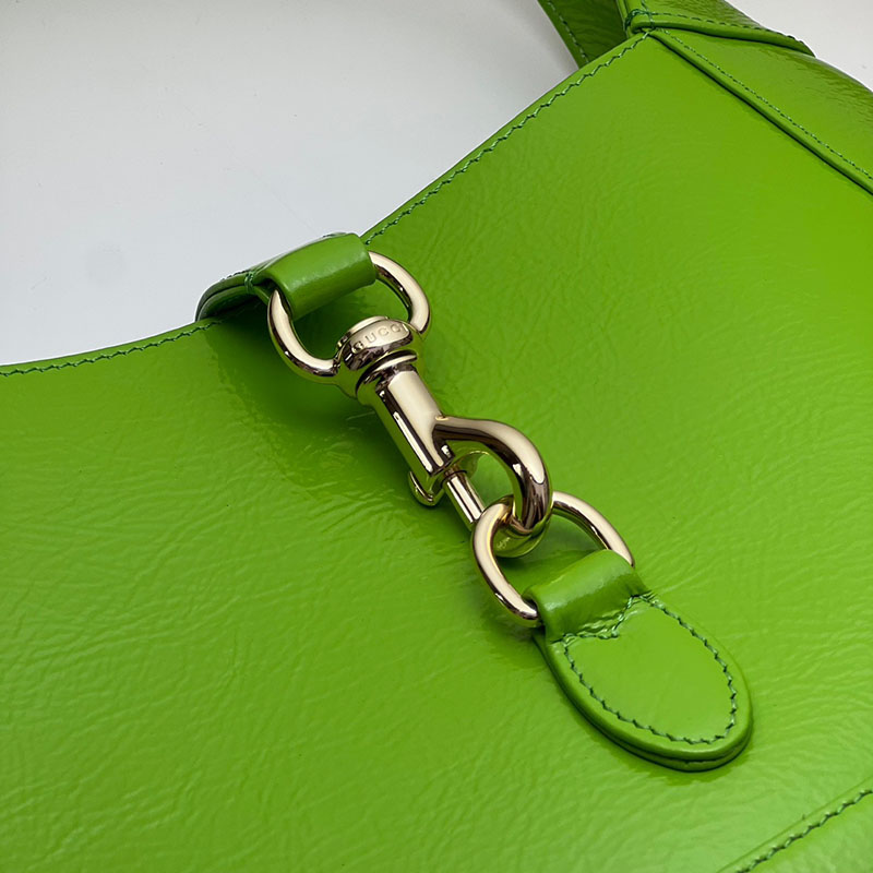 グッチ バッグ 人気 GUCCI ジャッキー スモール ショルダーバッグ 782849 AADHF 3542 ブライトグリーン 安い けど 高く見える バッグ - 画像 (6)