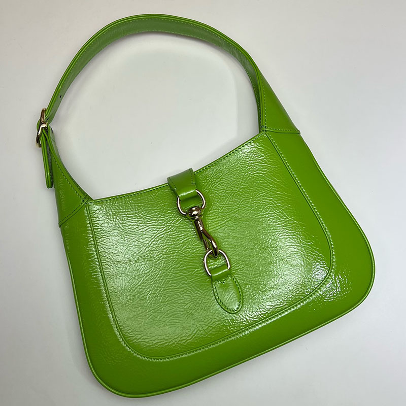 グッチ バッグ 人気 GUCCI ジャッキー スモール ショルダーバッグ 782849 AADHF 3542 ブライトグリーン 安い けど 高く見える バッグ - 画像 (5)