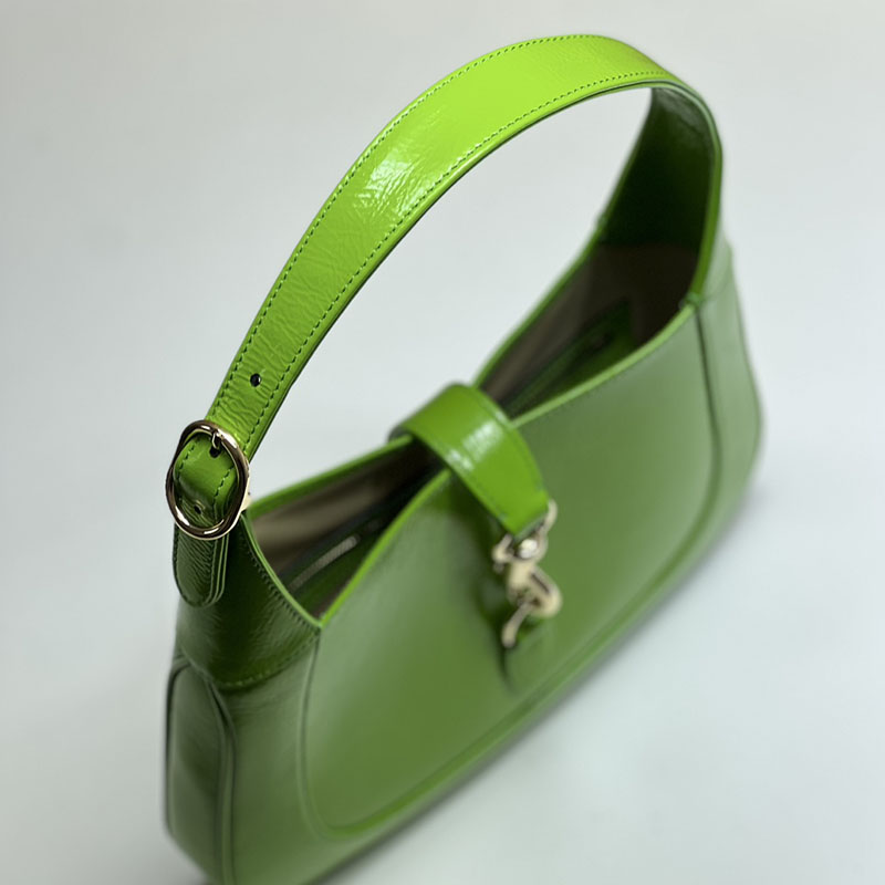 グッチ バッグ 人気 GUCCI ジャッキー スモール ショルダーバッグ 782849 AADHF 3542 ブライトグリーン 安い けど 高く見える バッグ - 画像 (3)