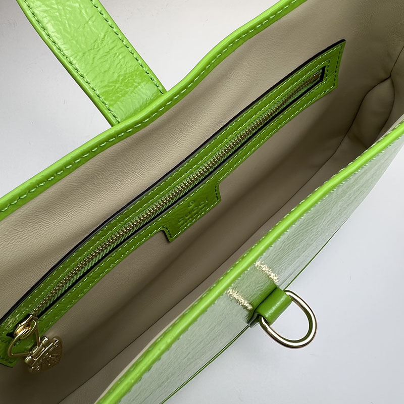 グッチ バッグ 人気 GUCCI ジャッキー スモール ショルダーバッグ 782849 AADHF 3542 ブライトグリーン 安い けど 高く見える バッグ - 画像 (2)