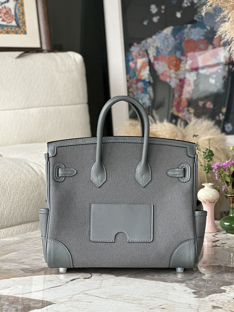 並行輸入品 エルメス バーキン25 カーゴ グリミスティ トワルゴエラン×スイフト シルバー金具 2517923 バーキンカーゴ 定価 - 画像 (9)