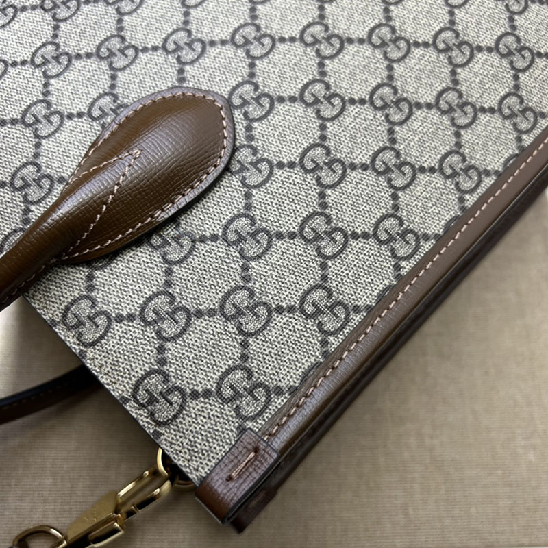 グッチ バッグ 人気 GUCCI インターロッキングG付き トートバッグ 723308 92THG 8563 ベージュ&ダークブラウン グッチ トートバッグ メンズ - 画像 (4)