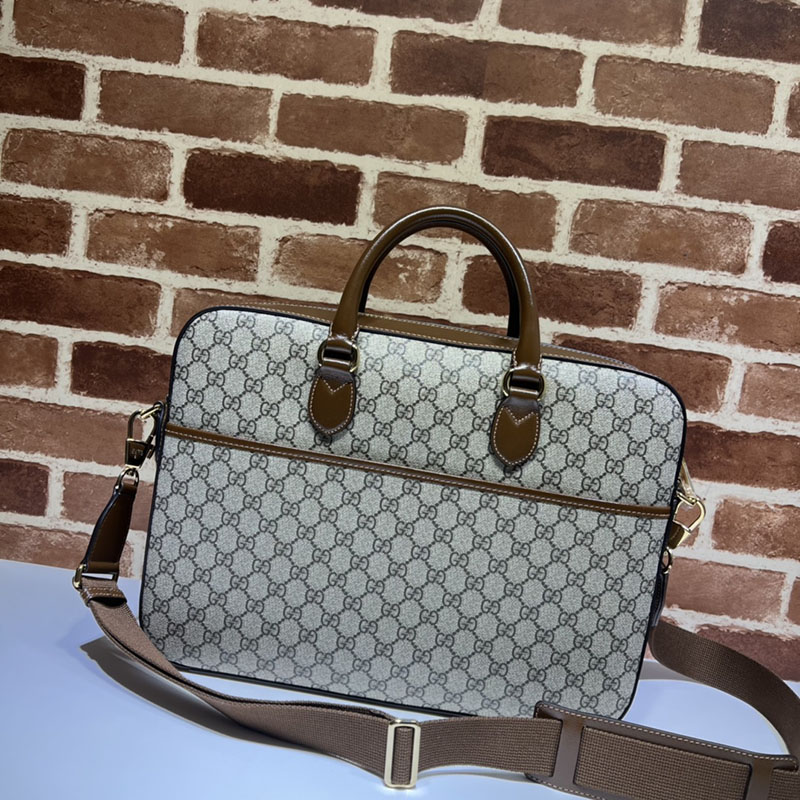 グッチ バッグ 人気 GUCCI インターロッキングG ビジネスケース 674140 92THG 8563 ベージュ&ブラウン グッチ ビジネスバッグ メンズ - 画像 (8)