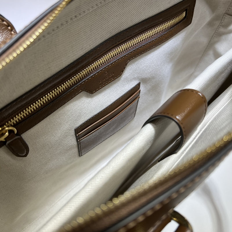 グッチ バッグ 人気 GUCCI インターロッキングG ビジネスケース 674140 92THG 8563 ベージュ&ブラウン グッチ ビジネスバッグ メンズ - 画像 (3)