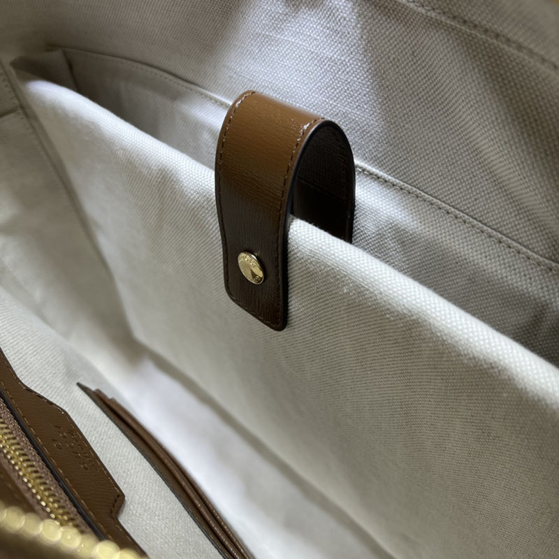 グッチ バッグ 人気 GUCCI インターロッキングG ビジネスケース 674140 92THG 8563 ベージュ&ブラウン グッチ ビジネスバッグ メンズ - 画像 (2)