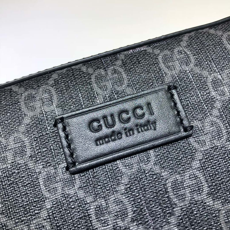 グッチ バッグ 人気 GUCCI GGスプリーム ポーチ 495562 K5RLN 1095 ブラック/グレー グッチ ポーチ メンズ - 画像 (6)