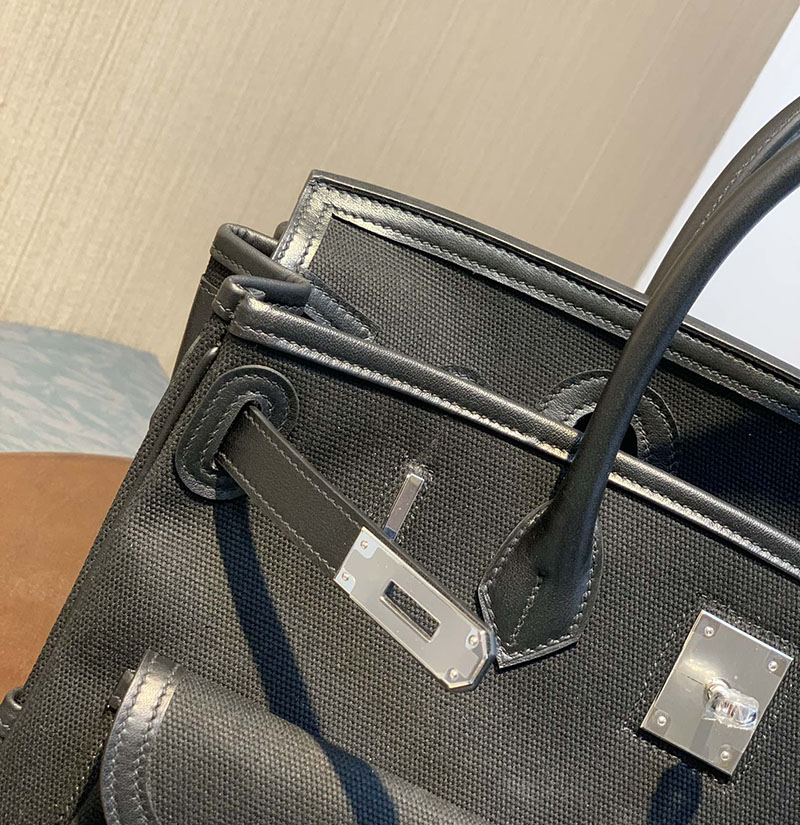 並行輸入品 エルメス バーキン 35cm カーゴ 黒 ブラック トワルゴエラン×スイフト シルバー金具 2517932 バーキン カーゴ35 黒 定価 - 画像 (2)