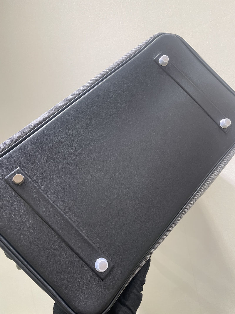 並行輸入品 エルメス バーキン35 シャドー 黒 ブラック エヴァーカーフ/トワルアッシュ シルバー金具 2517934 バーキン シャドウ 35 - 画像 (4)