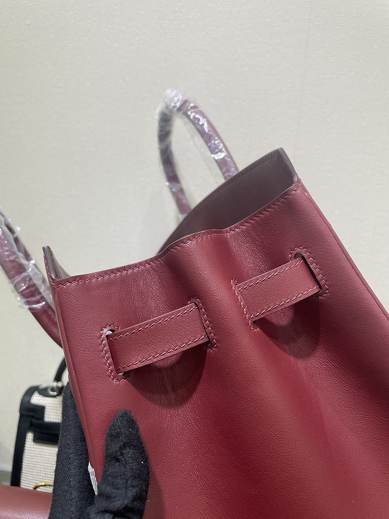 並行輸入品 エルメス バーキン35 シャドー ボルドー エヴァーカーフ/トワルアッシュ シルバー金具 2517935 シャドーバーキン 定価 - 画像 (3)