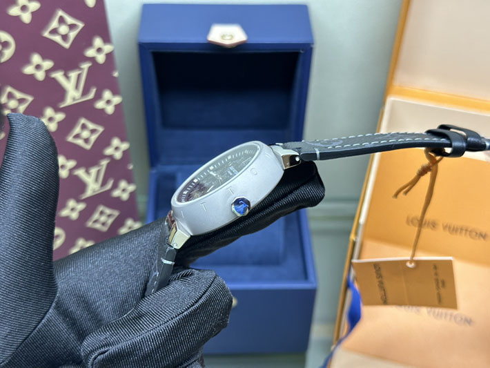 最高級ルイヴィトンスーパーコピー ルイヴィトン時計コピー QBB168/QA140Z タンブール オートマティック GM モノグラムエクリプス - 画像 (5)