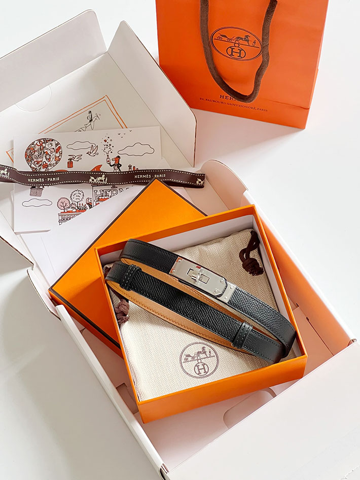 最高級エルメススーパーコピー エルメスベルトコピー 18mm レディースベルト マルチカラー 2518422 ゴールド金具 ケリーベルト 定価 4色 - 画像 (3)