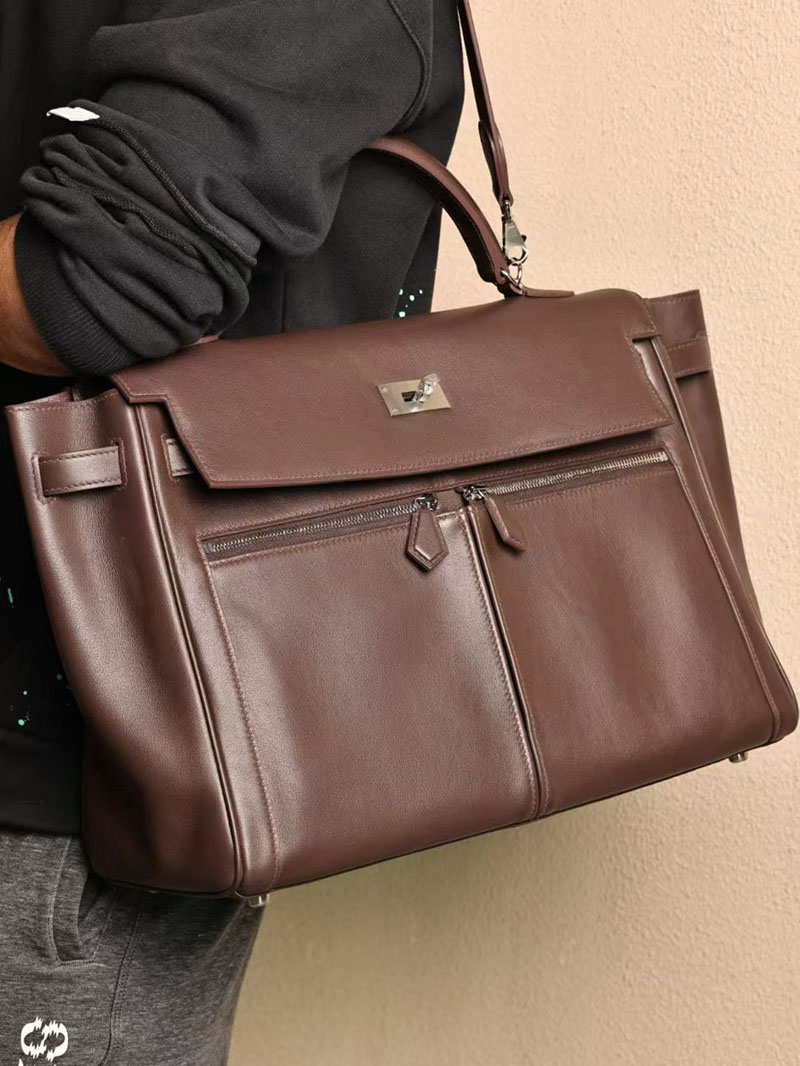 エルメスケリー風バッグ HERMES ケリー 42cm 内縫い アバンヌ トゴ シルバー金具 2519454 - 画像 (3)