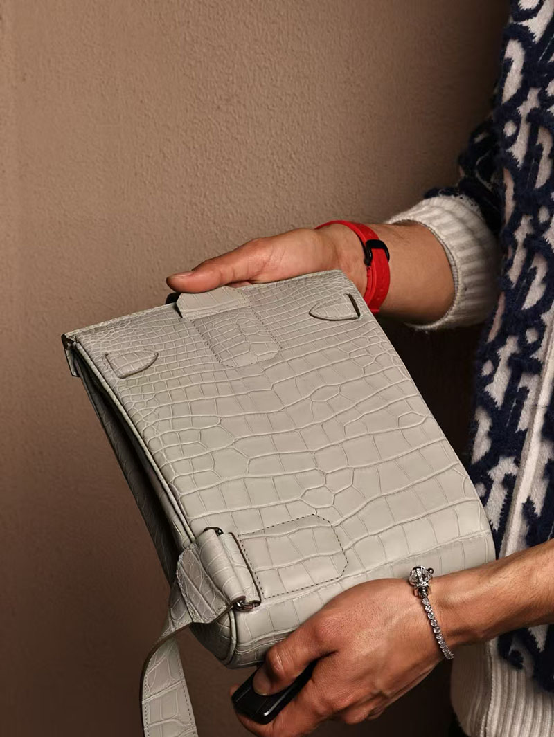 エルメス HAC A DOS ケリーアッカド グリシマン ロコダイル ニロティカスマット シルバー金具 2519487 hac a dos エルメス - 画像 (3)