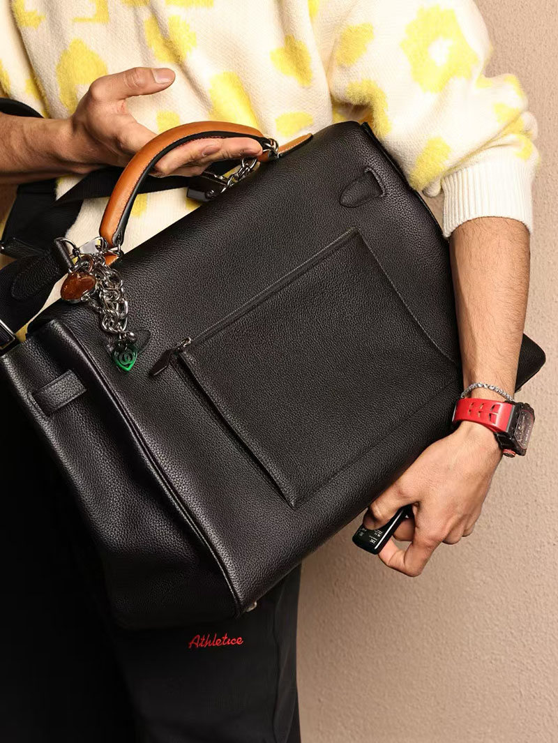 エルメス HERMES ケリー 42cm 内縫い 黒 ブラック トゴ シルバー金具 2519490 men's bags エルメス バッグ - 画像 (7)