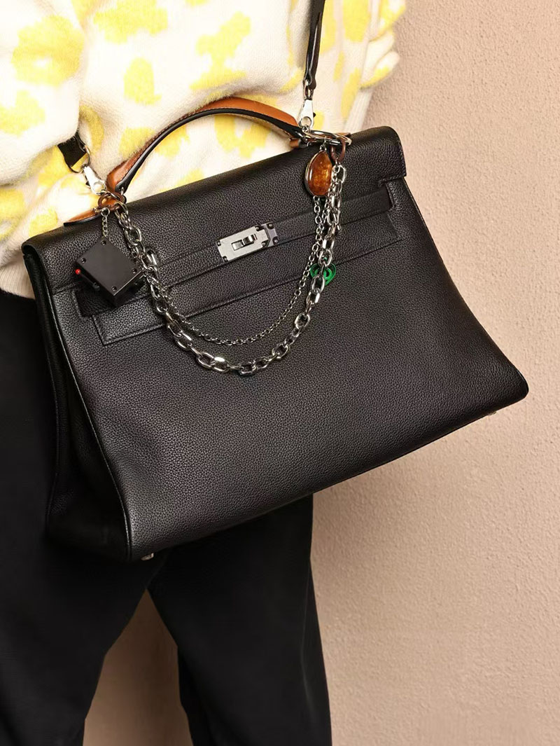 エルメス HERMES ケリー 42cm 内縫い 黒 ブラック トゴ シルバー金具 2519490 men's bags エルメス バッグ - 画像 (3)