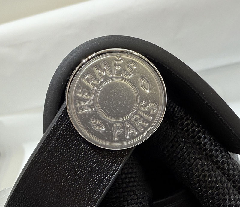 エルメス エールバッグジップ ミニ 黒 ブラック トワルアッシュ シルバー金具 2519498 エルメス エールバッグ ミニ - 画像 (5)