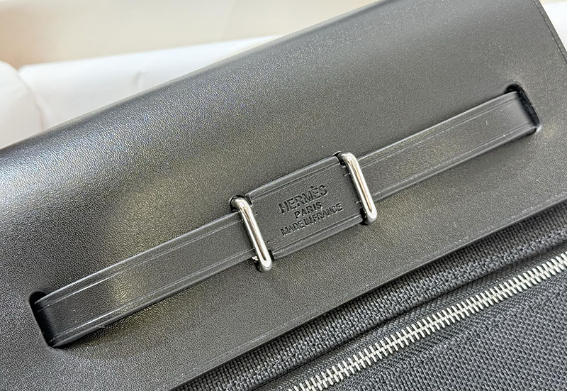 エルメス エールバッグジップ ミニ 黒 ブラック トワルアッシュ シルバー金具 2519498 エルメス エールバッグ ミニ - 画像 (4)