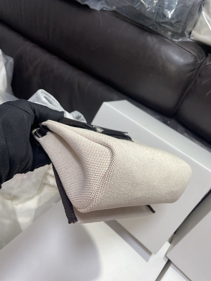 エルメス エールバッグジップ ミニ 黒 ブラック トワルアッシュ シルバー金具 2519502 エルメス herbag - 画像 (7)
