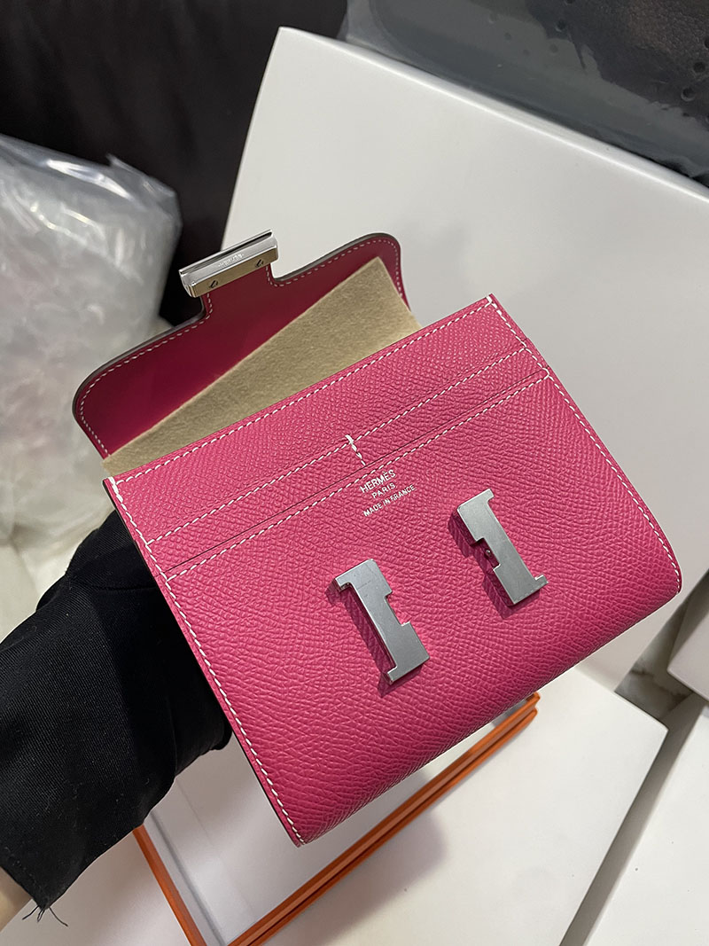 エルメス コンスタンス 財布 コンパクト ヴォーエプソン ローズティリアン シルバー金具 2519506 コンスタンスコンパクト 定価 - 画像 (4)