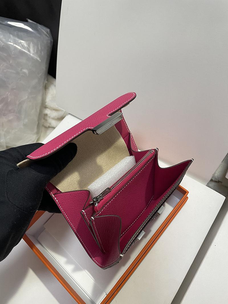 エルメス コンスタンス 財布 コンパクト ヴォーエプソン ローズティリアン シルバー金具 2519506 コンスタンスコンパクト 定価 - 画像 (2)
