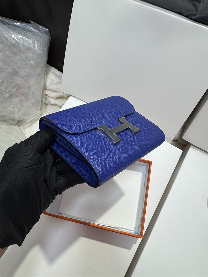 エルメス コンスタンス 財布 コンパクト ヴォーエプソン ブルーエレクトリック シルバー金具 2519507 コンスタンスコンパクト 定価 - 画像 (6)
