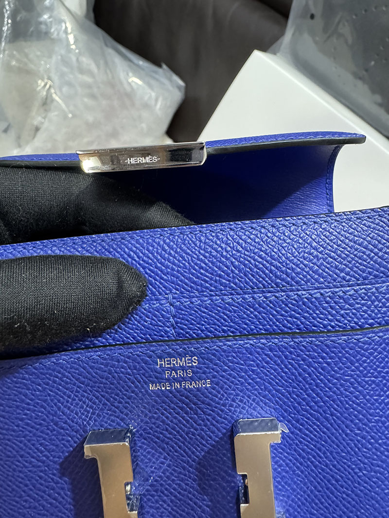 エルメス コンスタンス 財布 コンパクト ヴォーエプソン ブルーエレクトリック シルバー金具 2519507 コンスタンスコンパクト 定価 - 画像 (4)