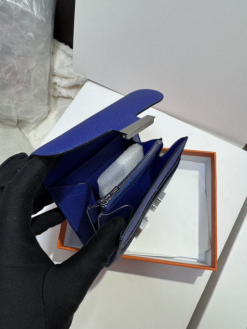 エルメス コンスタンス 財布 コンパクト ヴォーエプソン ブルーエレクトリック シルバー金具 2519507 コンスタンスコンパクト 定価 - 画像 (3)