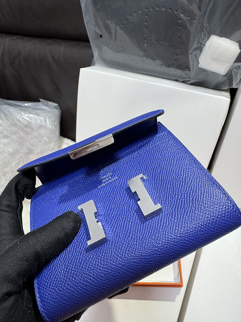 エルメス コンスタンス 財布 コンパクト ヴォーエプソン ブルーエレクトリック シルバー金具 2519507 コンスタンスコンパクト 定価 - 画像 (2)