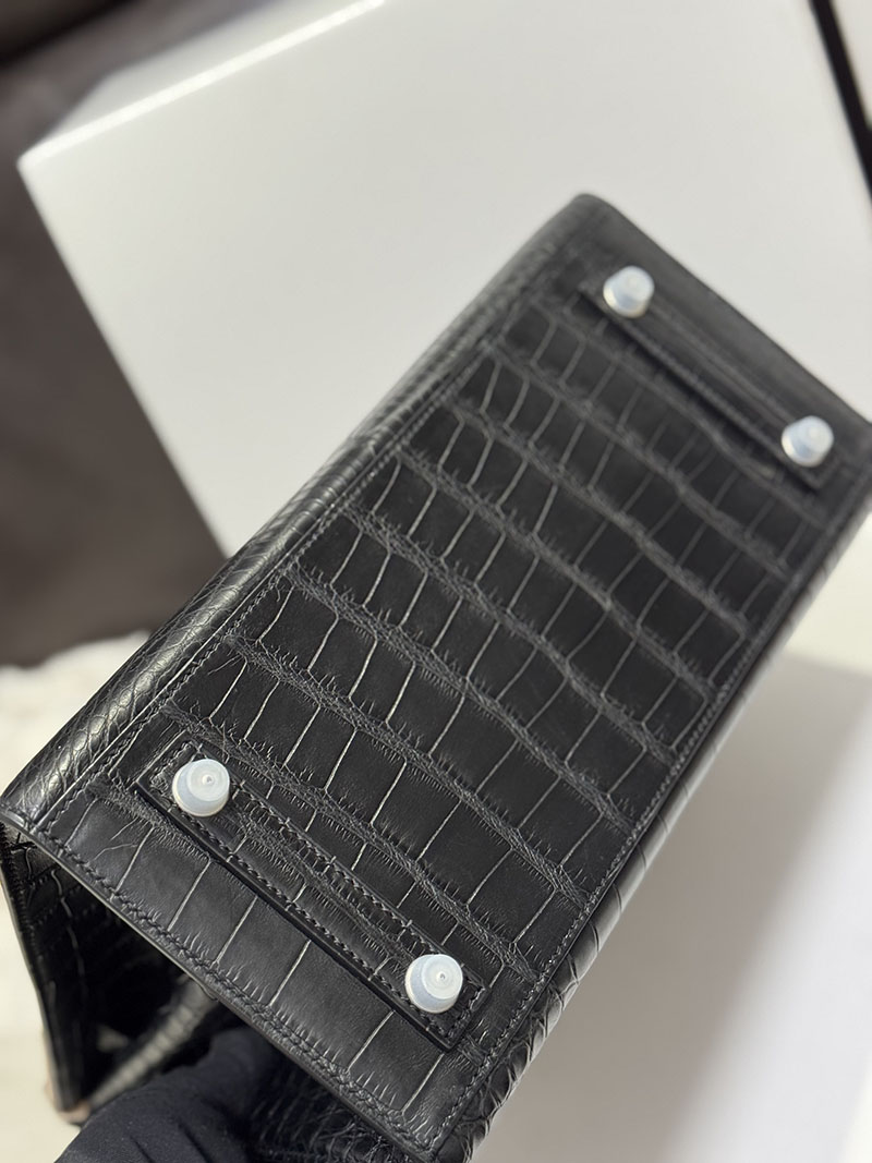 エルメス バーキン30 クロ クロコダイル アリゲーターマット シルバー金具 2519509 バーキン バッグ クロコ - 画像 (6)