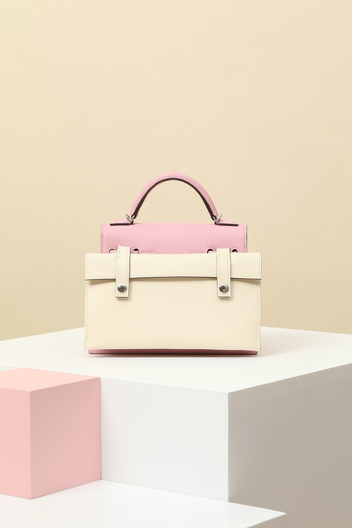エルメス ケリードールピクト モーヴシルヴェストル×チャイ×ライム×ナタ エプソン シルバー金具 2518512 ケリードールピクト 定価 - 画像 (10)