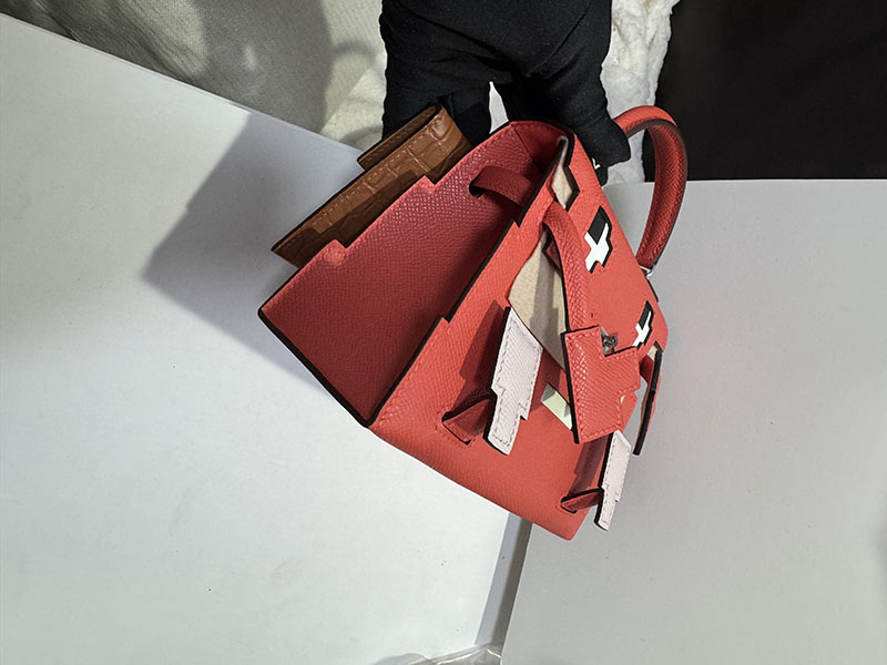 HERMES ケリードールピクト ローズテキサス×モーヴペール×ナタ×ゴールド エプソン シルバー金具 2519515 ケリーピクト 定価 - 画像 (9)