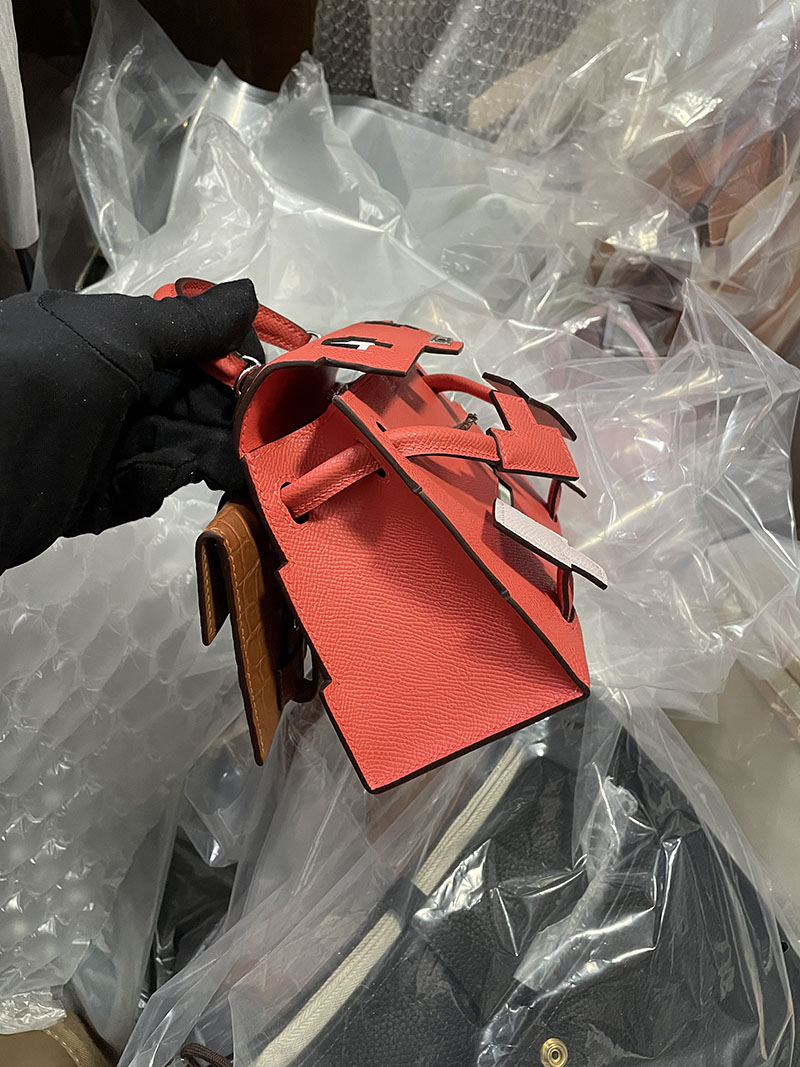 HERMES ケリードールピクト ローズテキサス×モーヴペール×ナタ×ゴールド エプソン シルバー金具 2519515 ケリーピクト 定価 - 画像 (4)
