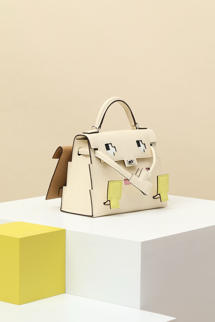 エルメス ケリードールピクト ナタ×ライム×チャイ×モーヴシルベストル エプソン シルバー金具 2518517 ケリードールピクト 定価 - 画像 (9)