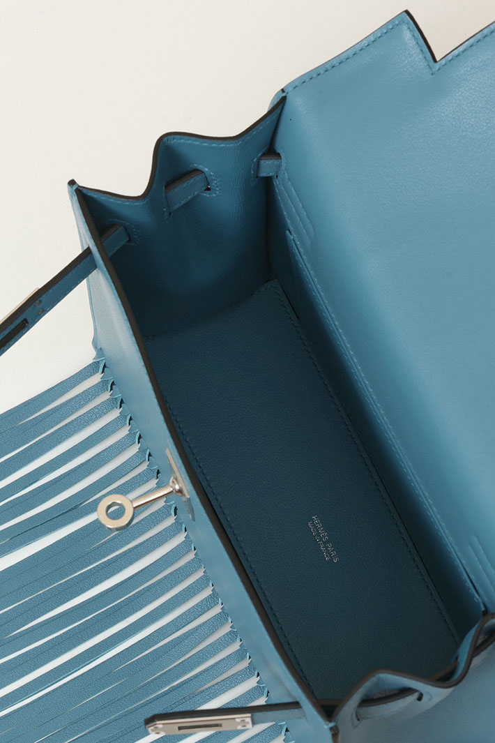 エルメス HERMES ケリーダンスフリンジ ニューブルージーン スイフト シルバー金具 2518529 ケリーダンス フリンジ Kellydanse fringe - 画像 (4)