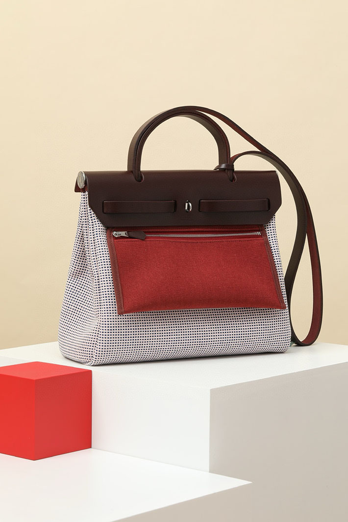 エルメス エールバッグジップ 31 PM ルージュセリエ トワルアッシュ シルバー金具 2518543 エルメス エールバッグ 新品 - 画像 (8)