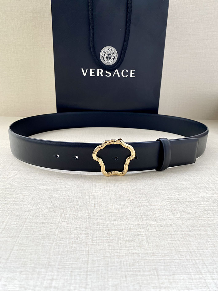 最高級ヴェルサーチェスーパーコピー ヴェルサーチェベルトコピー ネイビー 40MM ゴールド金具 2518818 ヴェルサーチ ベルト アウトレット - 画像 (4)