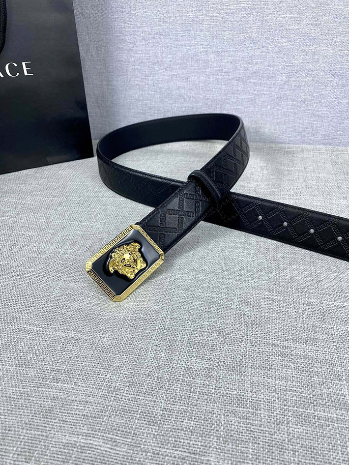 最高級ヴェルサーチェスーパーコピー ヴェルサーチェベルトコピー ブラック 38MM ゴールド金具 2518819 ヴェルサーチ ベルト メデューサ - 画像 (9)