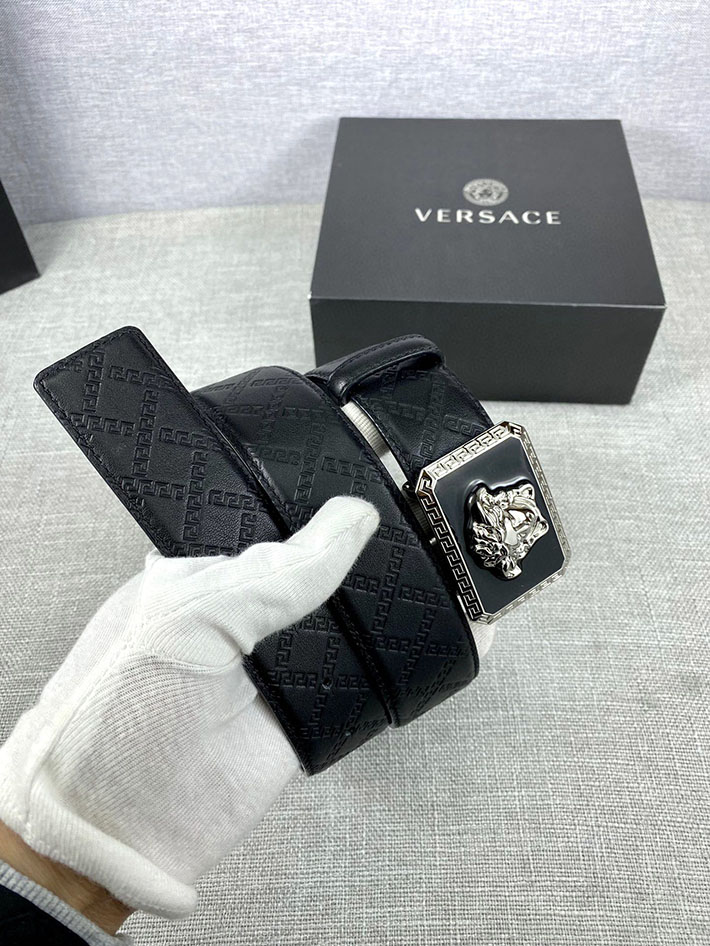 最高級ヴェルサーチェスーパーコピー ヴェルサーチェベルトコピー ブラック 38MM ゴールド金具 2518819 ヴェルサーチ ベルト メデューサ - 画像 (4)