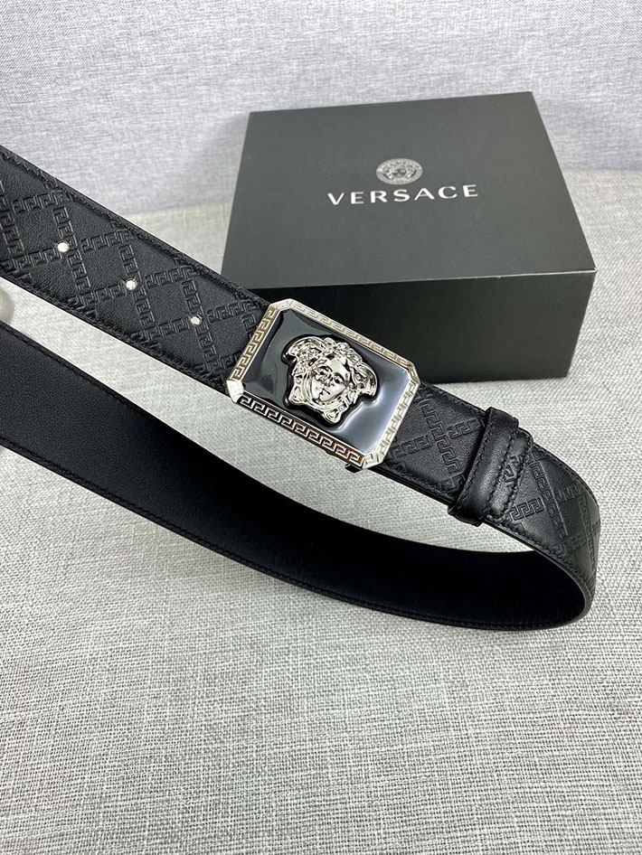 最高級ヴェルサーチェスーパーコピー ヴェルサーチェベルトコピー ブラック 38MM ゴールド金具 2518819 ヴェルサーチ ベルト メデューサ - 画像 (3)