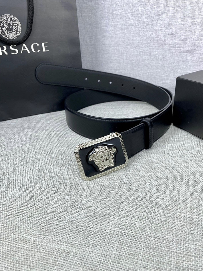 最高級ヴェルサーチェスーパーコピー ヴェルサーチェベルトコピー ブラック 38MM シルバー金具 2518820 ヴェルサーチ ベルト メデューサ - 画像 (7)