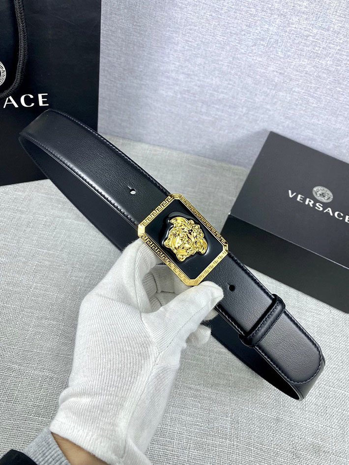 最高級ヴェルサーチェスーパーコピー ヴェルサーチェベルトコピー ブラック 38MM シルバー金具 2518820 ヴェルサーチ ベルト メデューサ - 画像 (5)